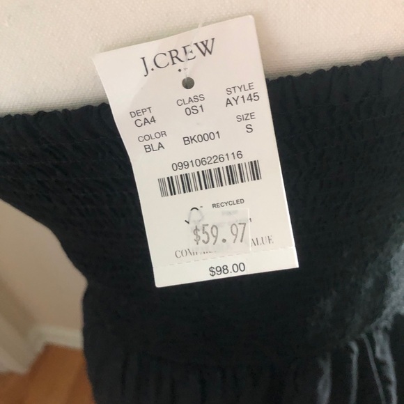 Jcrew smocked black sundress - Picture 4 of 5